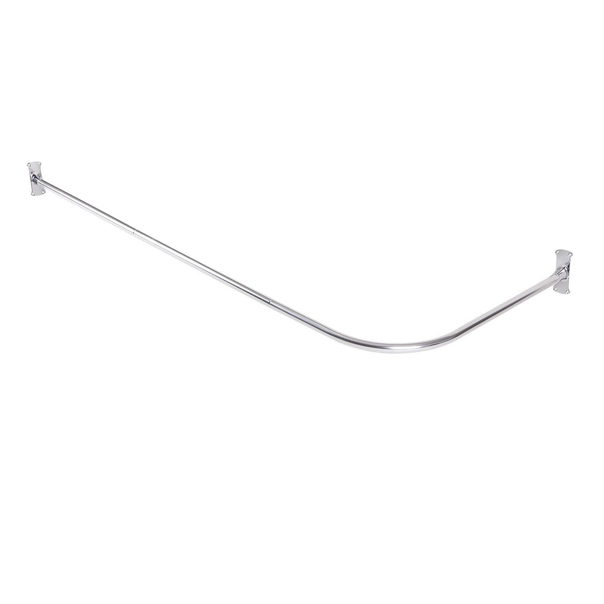 Utopia Alley Aluminum Rustproof L-Shaped Corner Shower Rod, Chrome