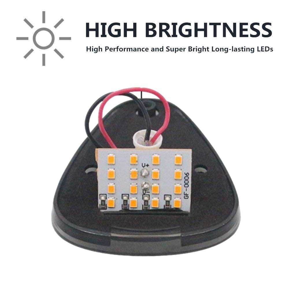 5 X Cab Marker Light, Smoke Lens White 16 Led Roof Running Lights, Top Clearance Light W/Wiring Pack For 1999-2016 Ford F150 F25