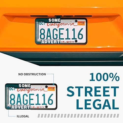 Aujen Silicone License Plate Frames Black, 2 Pack Car License Plate Frame, Universal Us Car Black License Plate Holders Brackets Rust-Proof, Rattle-Proof, Weather-Proof Car Accessories(Black)