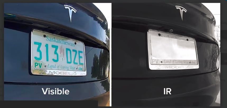 License Plate Privacy Security Guard Frame, Transparent Reflective Tag, Clear Waterproof & Anti-Glare Protector Cover, Weatherpr