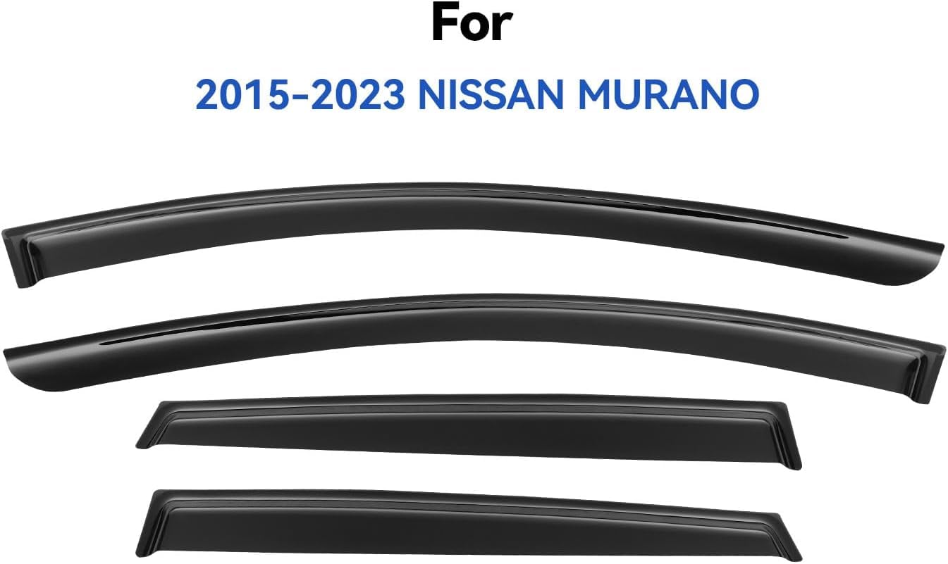 Window Visors Rain Guards for 2015-2024 Nissan Murano, Out-Channel Window Vent Wind Deflectors Visors Shades for 15-24 Murano S