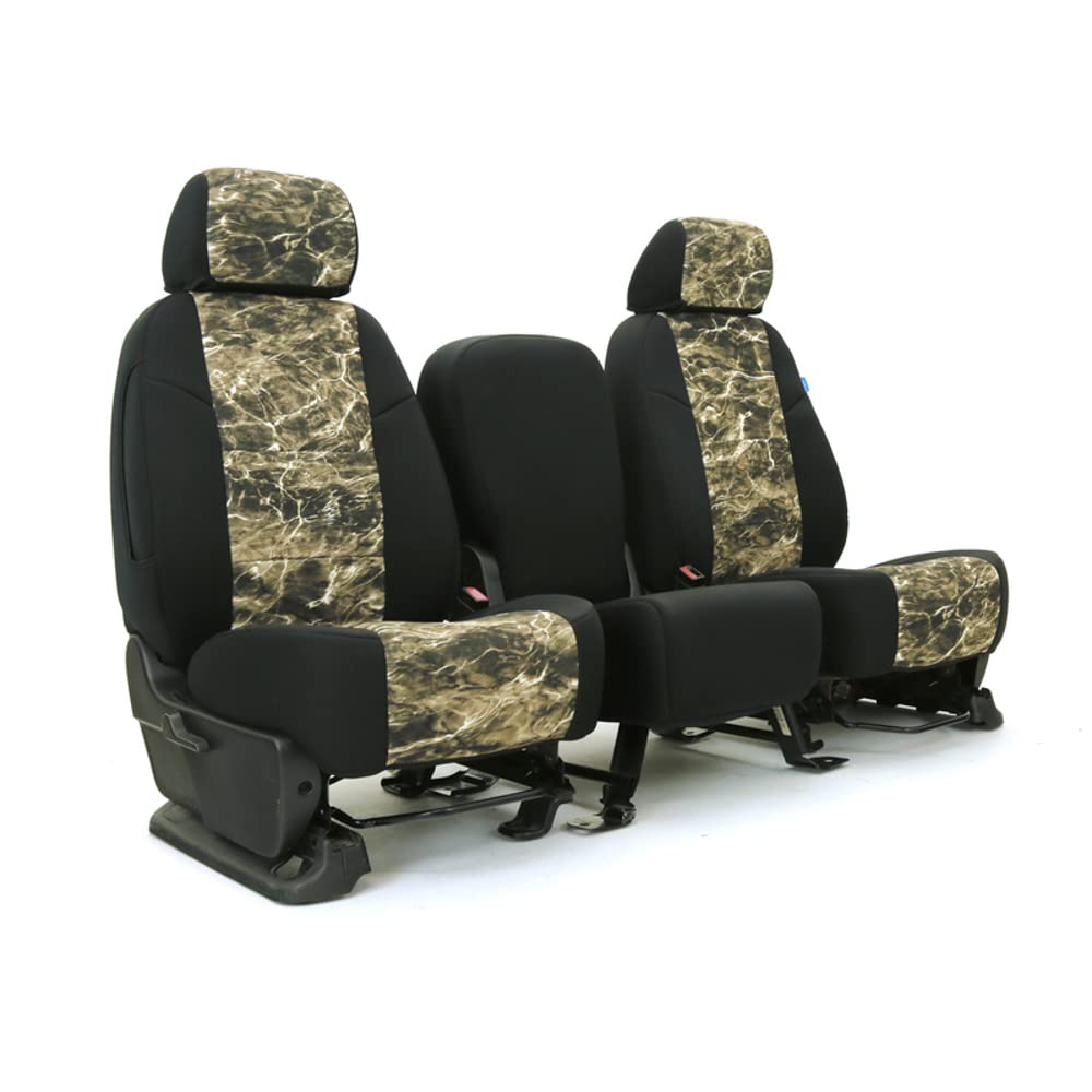 Skanda Custom Fit Seat Cover Designed For Select Jeep Models: 1 Row, Neosupreme Fabric, Mossy Oak Elements Bronzeback With Black