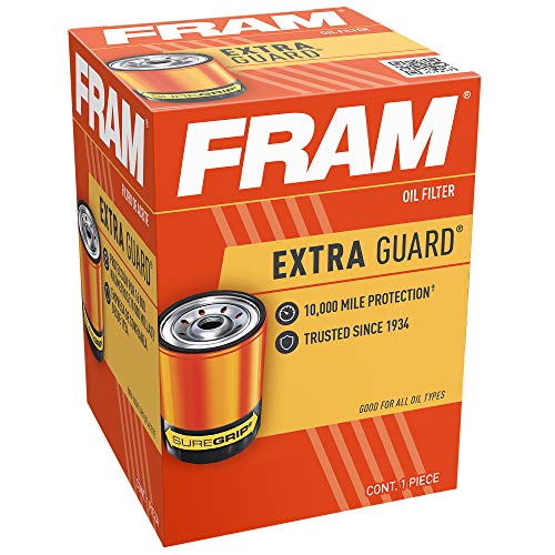 Fram Extra Guard Ph4967, 10K Mile Change Interval Spin-On Oil Filter, Black