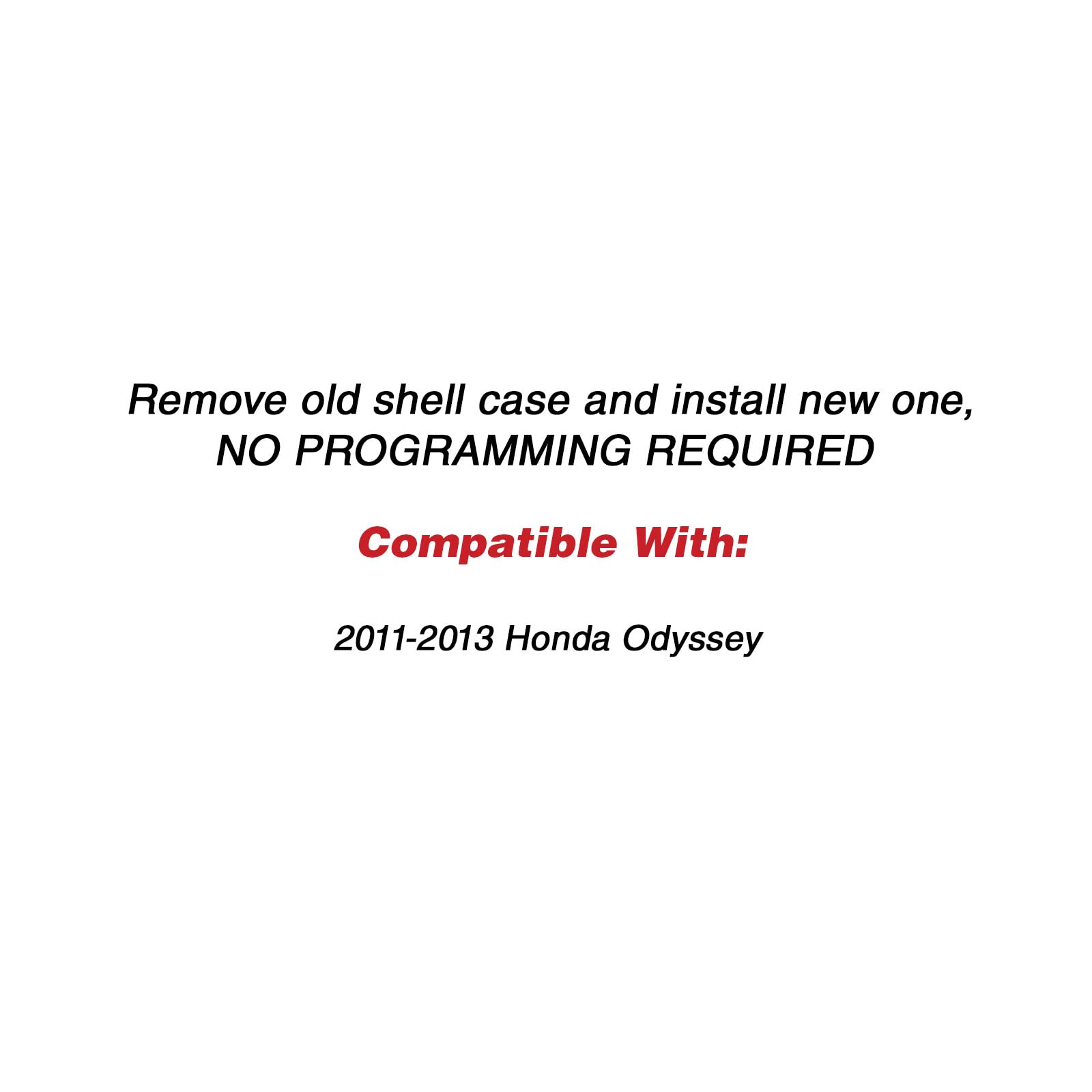 Keylessoption Keyless Entry Remote Uncut Key Blade Fob Shell Case Cover Buttons For Odyssey N5F-A04Taa