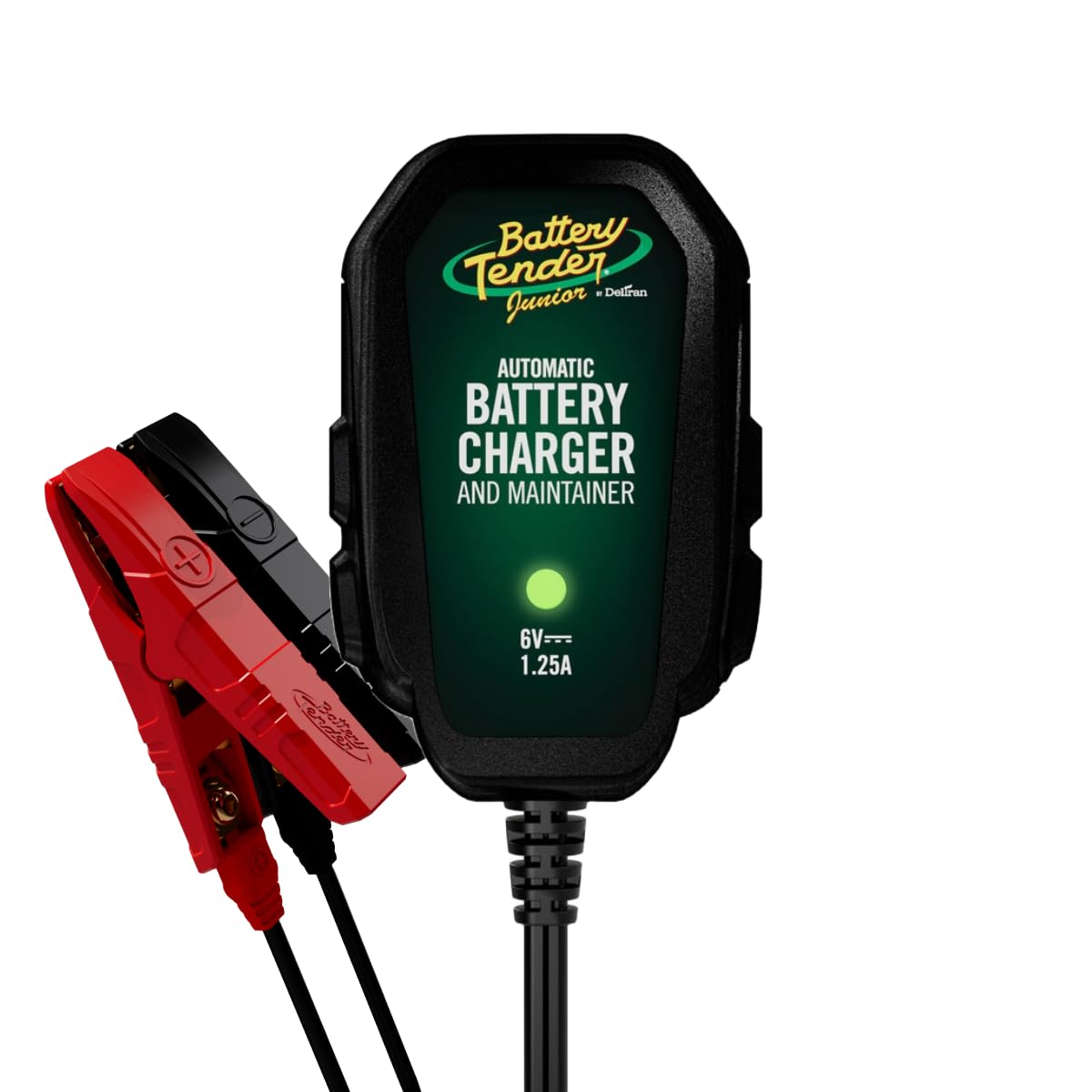 Battery Tender Junior 6V, 1.25 Amp Battery Charger And Maintainer: Fully Automatic 6V Automotive Battery Charger For Cars, Motorcycle, Atvs, And More - 022-0196