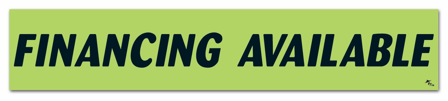 Vinyl Highlights Windshield Slogans Window Stickers (Black Text On Fluorescent Green) (14-1/2 x 2-3/4) (12 per Pack) (FINANCING 