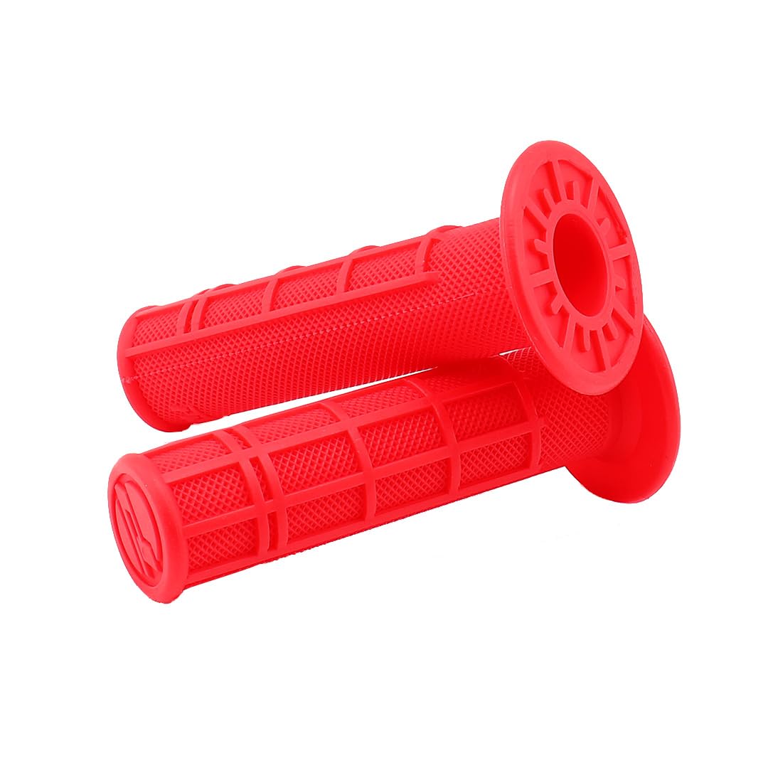 Atv Hand Grips 7/8' Soft Rubber Grip Compatible With Atv Arctic Cat Suzuki Yamaha Kawasaki Honda 400Ex -Red