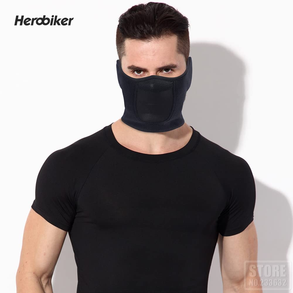 Herobiker Neck Gaiter Motorcycle Face Mask Half Masks Windproof Balaclava Protective Keep Warm Shield For Running Skiing Snowboarding Motorcycle Riding & Other Sports Men & Women