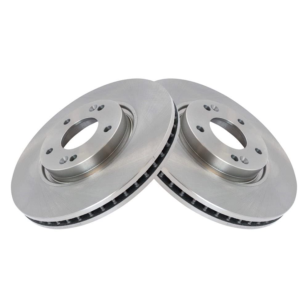 Trq Front Brake Rotors Set Vented Compatible With 2006-2016 Hyundai Sonata 2010-2015 Tucson 2013-2017 Veloster 2010-2013 Kia For