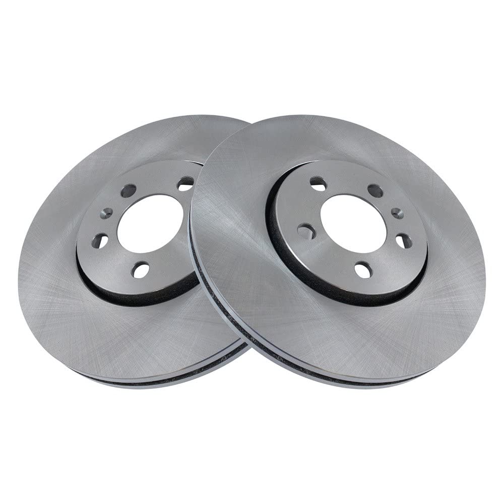 Trq Front Brake Rotors Set Vented Compatible With 1999-2010 Volkswagen Beetle 1999-2006 Golf 1999-2005 Jetta
