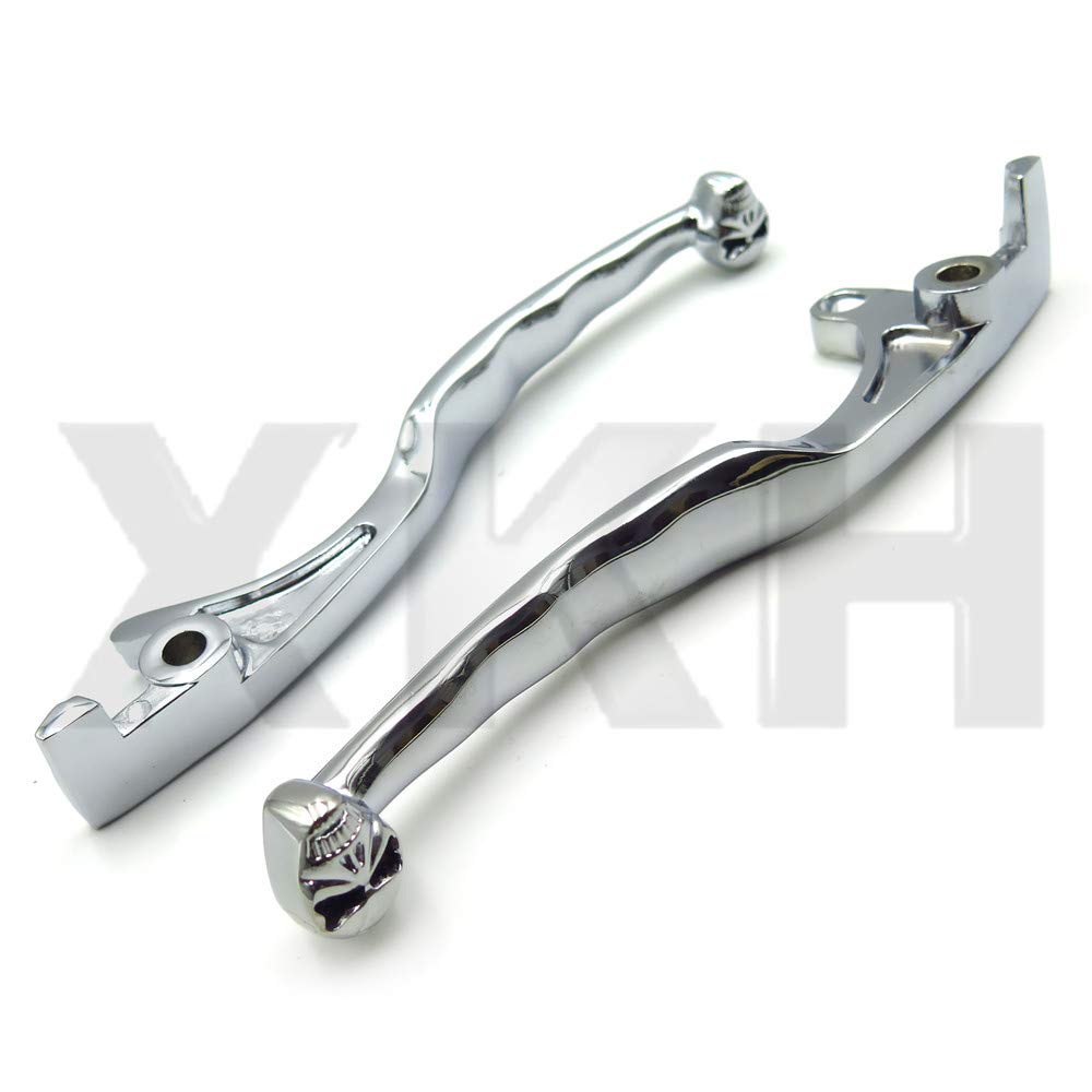 Smt-Chromed Brake Clutch Skull Hand Levers Compatible With Kawasaki Vulcan 1500 1600 2003-2008 [B00Rue9Nu2]