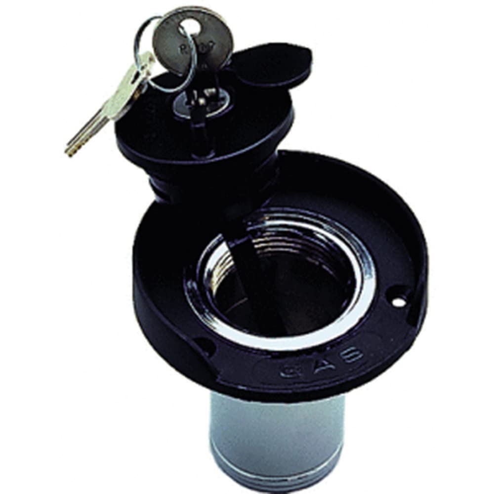 Perko 1399Dp0Chr Locking Gas Fill With Black Polymer Flange And Cap For 1.5" Hose