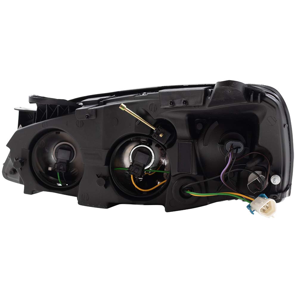 Brock Replacement Driver And Passenger Set Headlights With Amber Signal Compatible With 2005-2010 G6