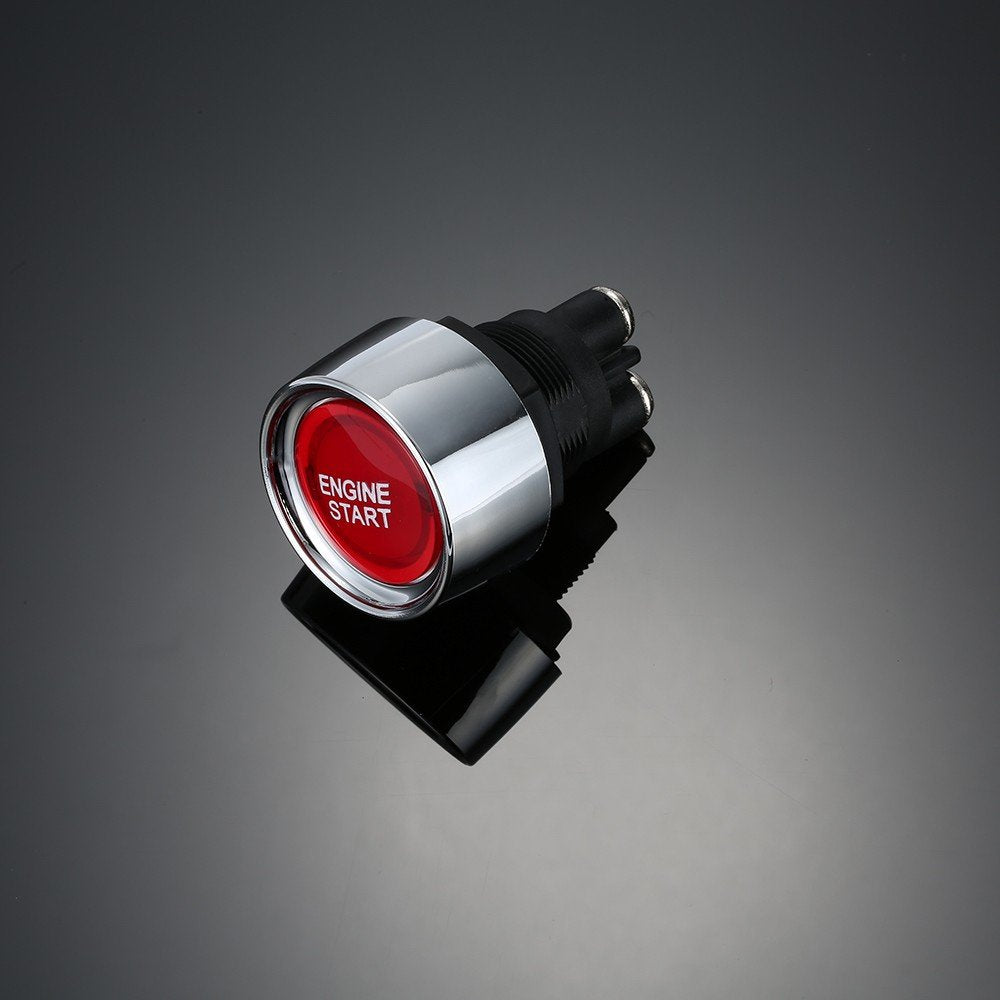 Jtron® Start Engine Button - Red 12V 50A Push Ignition Switch for Racing - Momentary Light Switch