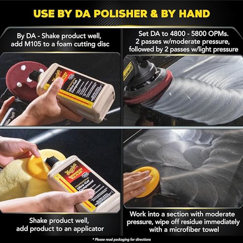 Meguiar’S M105 Mirror Glaze Ultra-Cut Compound, Ultra-Fast Cutting Compound For Cars, Remove Sanding Marks With Our Exclusive Super-Micro Abrasive Technology, 32 Oz.