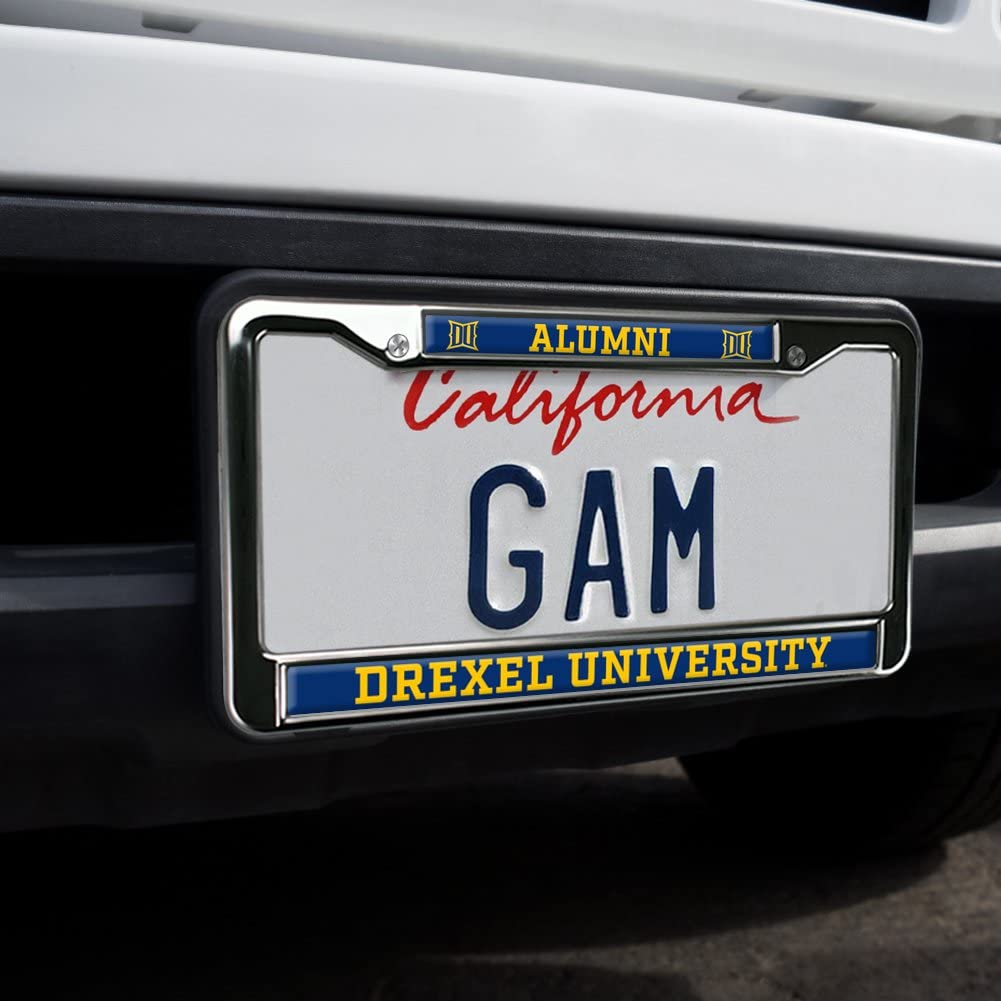 Drexel University Alumni Logo Full Size Standard License Plate Metal Frame
