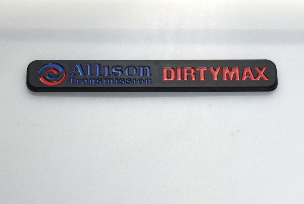 Pair Set Dirtymax Allison Transmission Emblems Badge Sticker Replacement For Silverado Sierra (Red Blue Black)