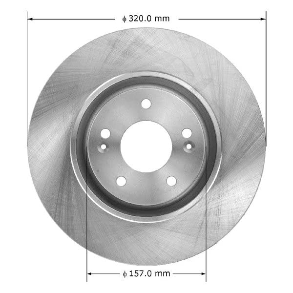 Bendix Premium Prt6127 Front Brake Rotor For Hyundai Azera 2017-2012, Nexo 2023-2019, Sonata 2019-2015, Tucson 2017-2015, Kia Ca