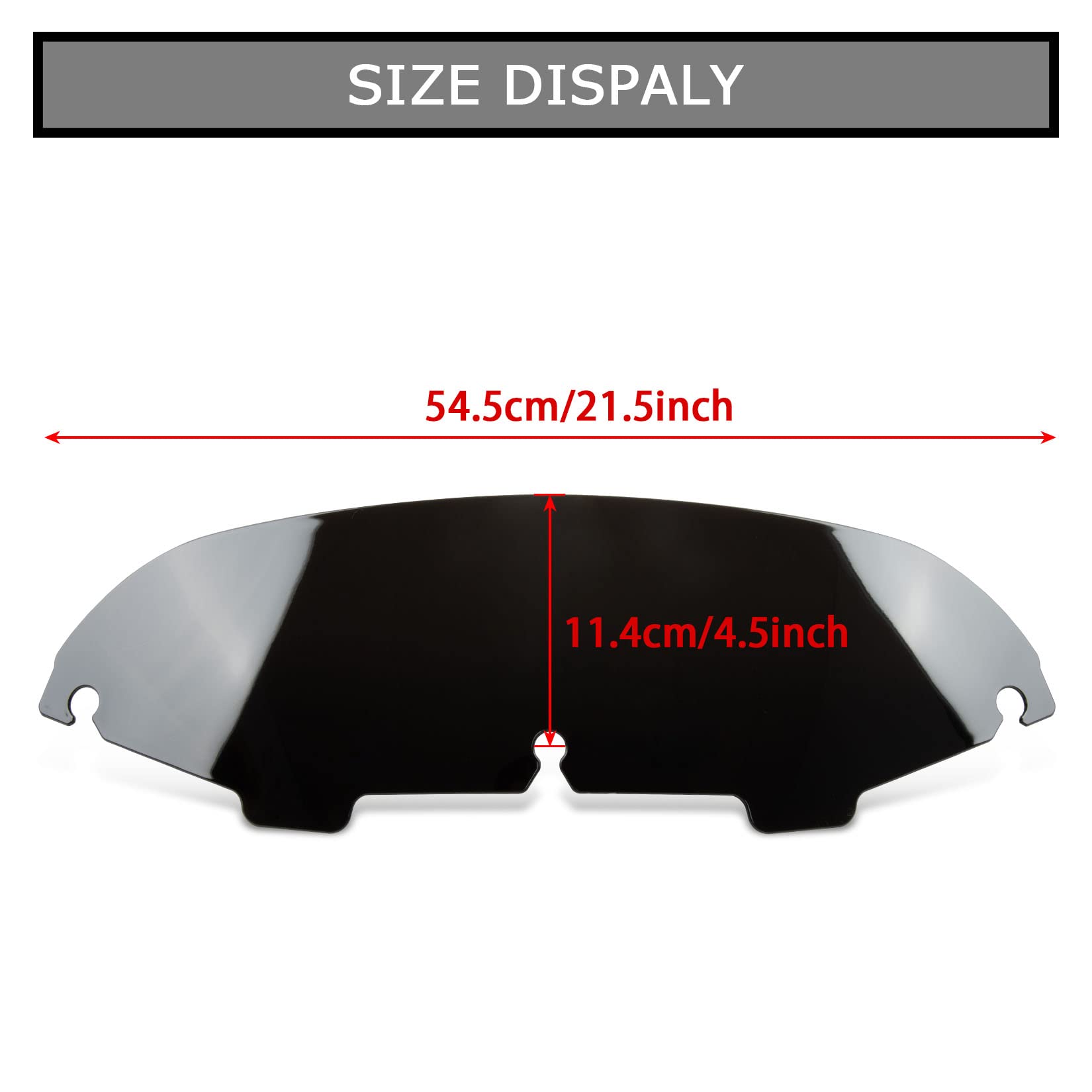 4.5'' Wave Windshield Windscreen Wind for Touring Street Glide Electra Glide FLHT FLHTCU Ultra Classic Glide FLHX FLHTK Tri Glid