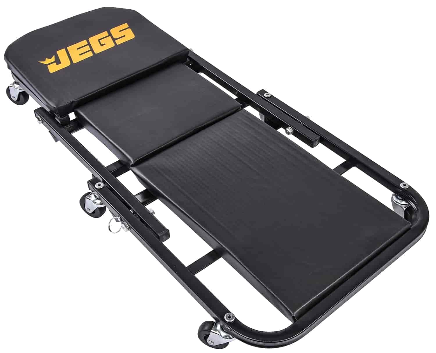 Jegs 2-In-1 Folding Creepers Automotive And Z Creeper - 300 Lbs Capacity Mechanic Creeper Seat - Low Profile Creeper With Adjust
