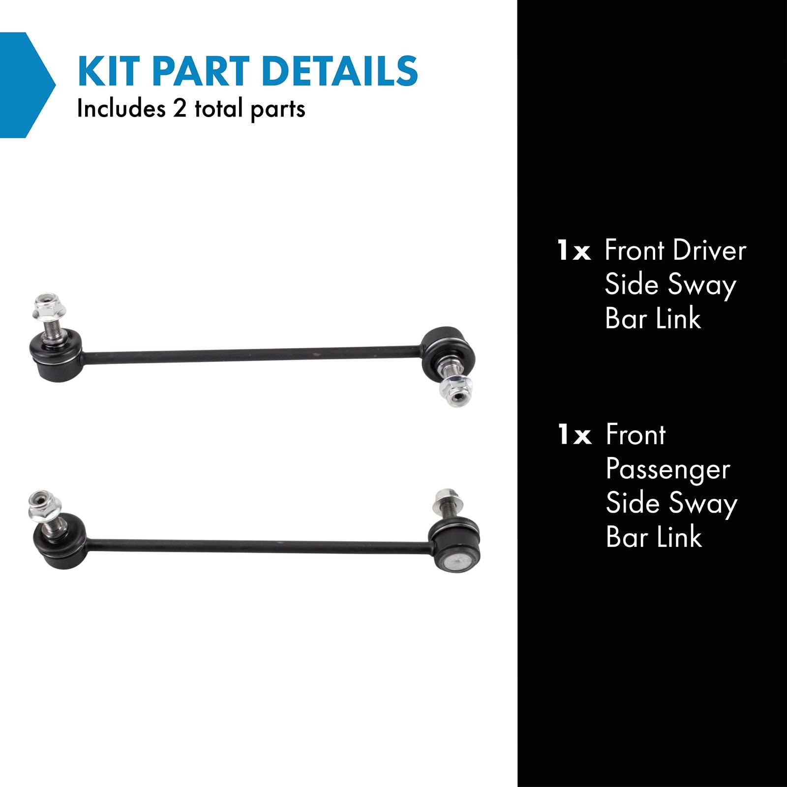 Trq Front Sway Bar Stabilizer Link Set Compatible With 2017-2021 Subaru Impreza 2020-2021 Legacy