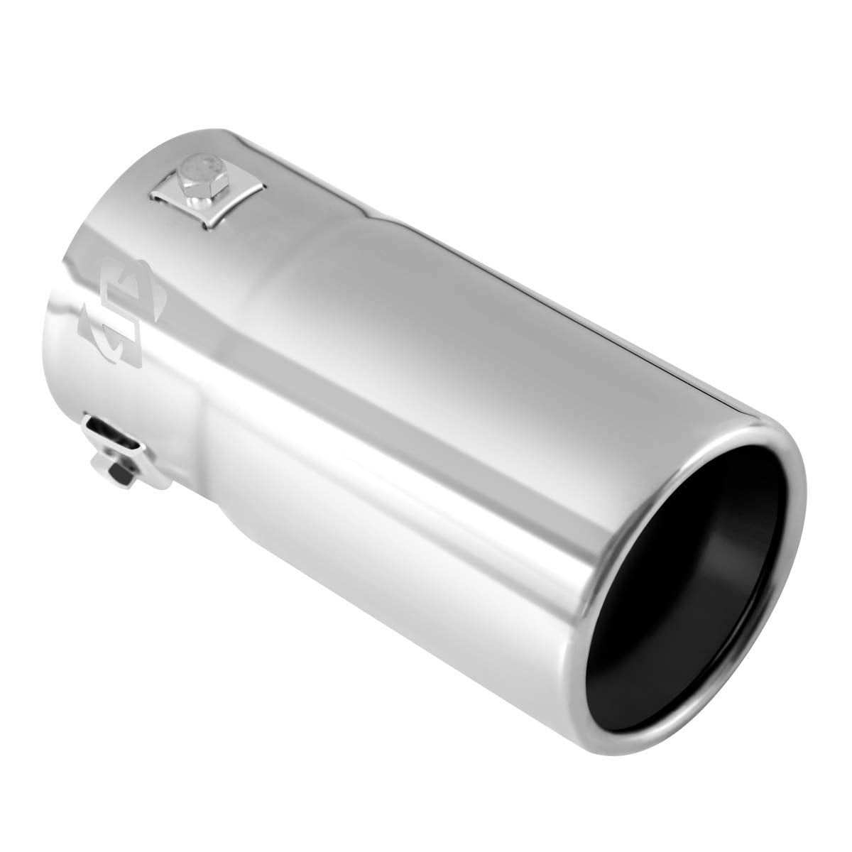 Tritrust Exhaust Tip, 1.75-2.5 Inch Inlet Adjustable, Fit 1.75''/2''/2.25''/2.5'' Outer Diameter Tailpipe, 3'' Outlet 6'' Long M