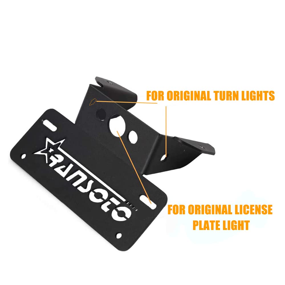 Ransoto Motorcycle Grom Fender Eliminator Grom License Plate Bracket Mount Holder Compatible With Honda Grom Msx125 2017 2018 20