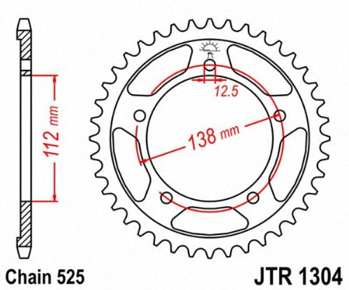 Jt Sprockets Jtr1304.38 38T Steel Rear Sprocket