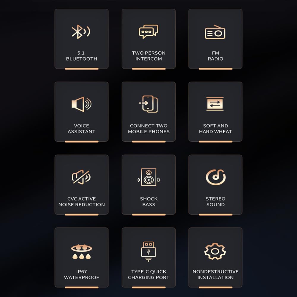 1Storm Motorcycle Bike Full Face Helmet Mechanic + Motorcycle Bluetooth Headset: Skull Pink