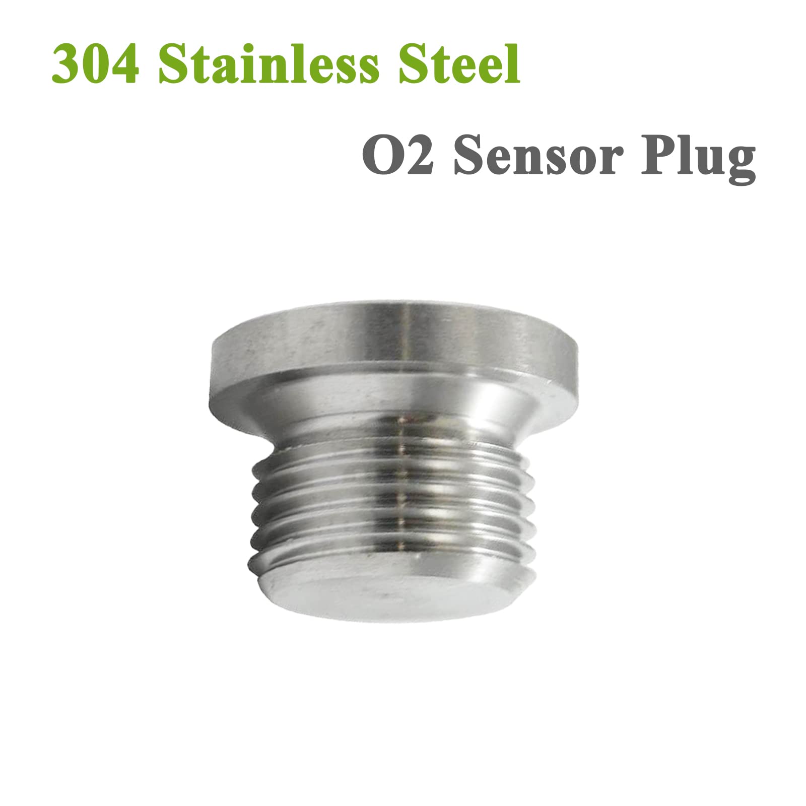 I Little Bamboo O2 Sensor Bung, Stainless Steel Oxygen Sensor Mounting Bungs And Plugs, M18 X 1.5 Thread Notched Style Oxygen Sensor Fitting Bungs, Suitable For 3 Inch Pipe- 2 Bungs/2 Plugs