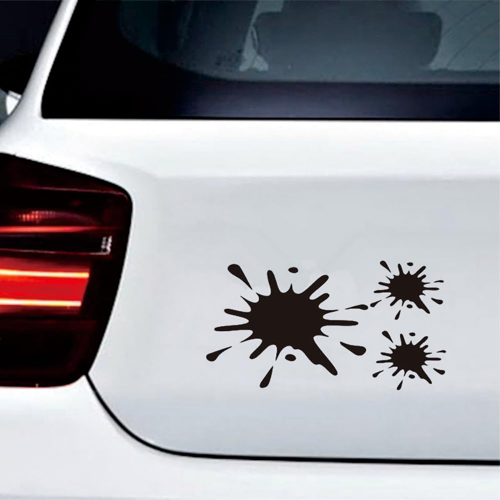 JSCARLIFE Mud Splatter Pattern Car Sticker, Self-Adhesive Vinyl Graphics Decals for Car/Truck, Universal Car Hood Body Side Rear