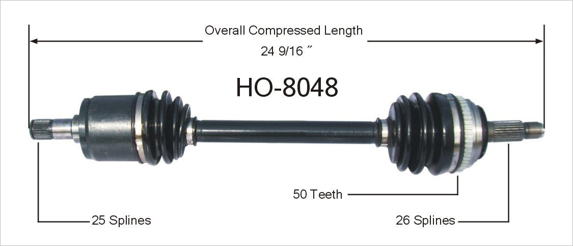 SurTrack HO-8048 CV Axle Shaft