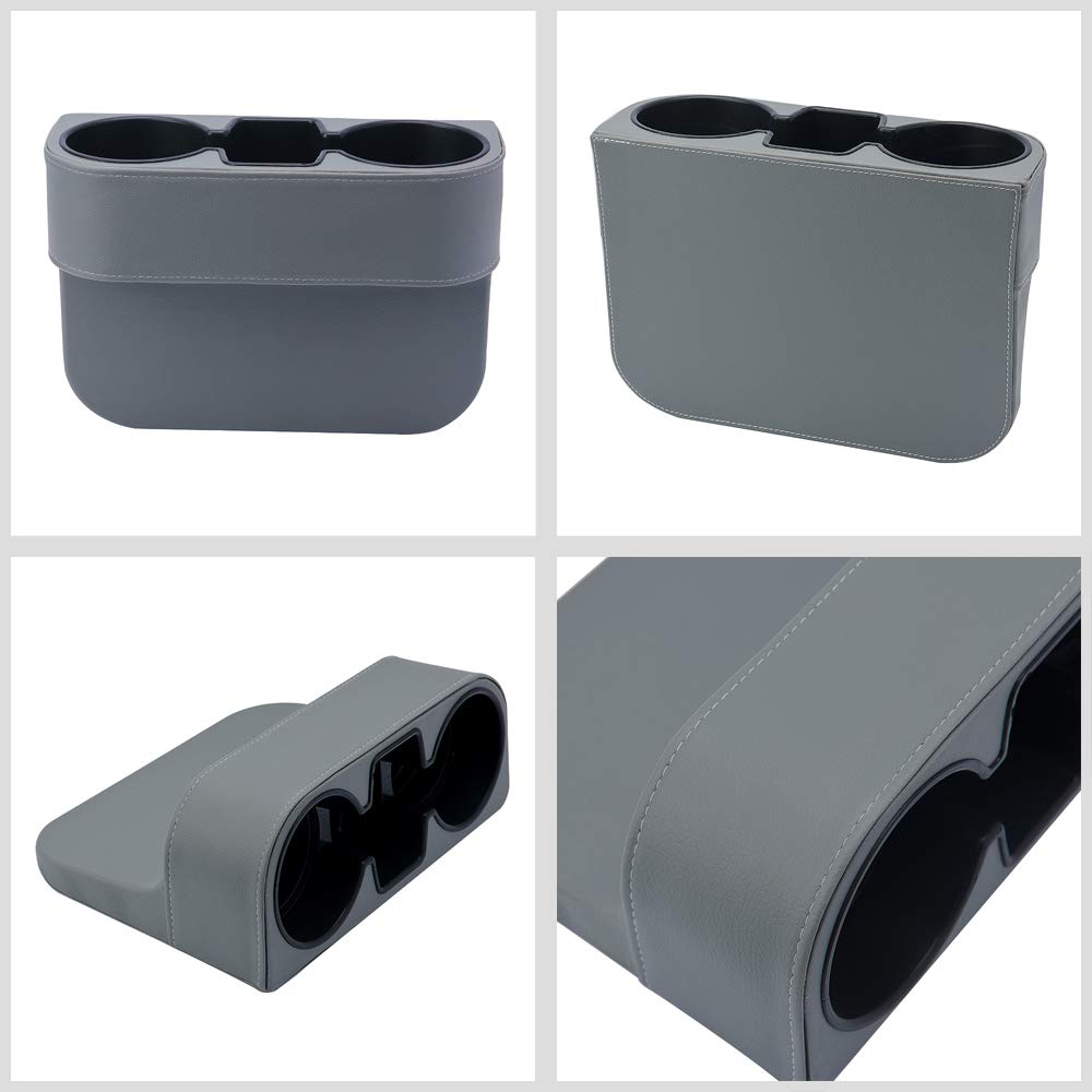 Atmomo Gray Multifunctional Car Cup Holder Car Seat Organizer Gap Filler Bottle Phone Storage Organizer