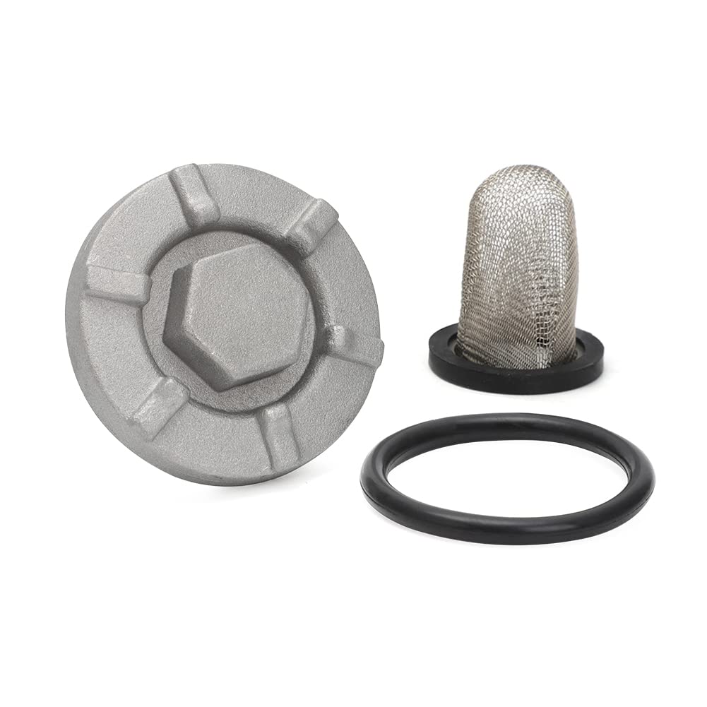 Alpha Rider Case Oil Drain Plug & Spring For Yamaha Warrior Raptor Wolverine Big Bear Yfm350 Yfm 350 Replace 4Hc-15351-00-00 90501-18576-00 With Oil Strainer Plug Cleaner (Replaces 51Y-13411-00-00)