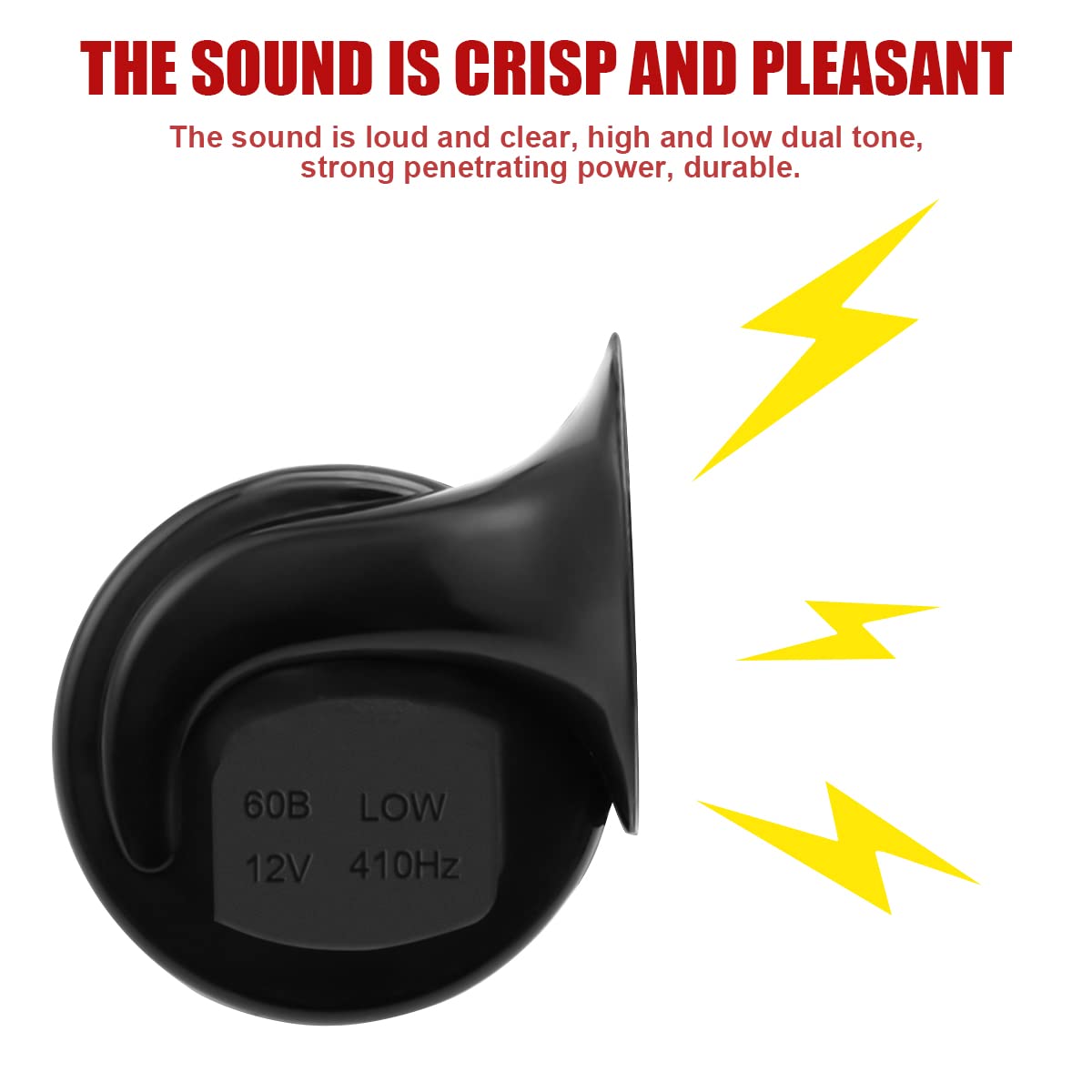 2Pcs 300Db Super Loud Train Horns, 12V Waterproof Air Horns Replacement Kit, Car Air Electric Snail Double Horn, Automotive Accessories Universal For Car, Motorcycle, Truck, Bike, Boat (Red)