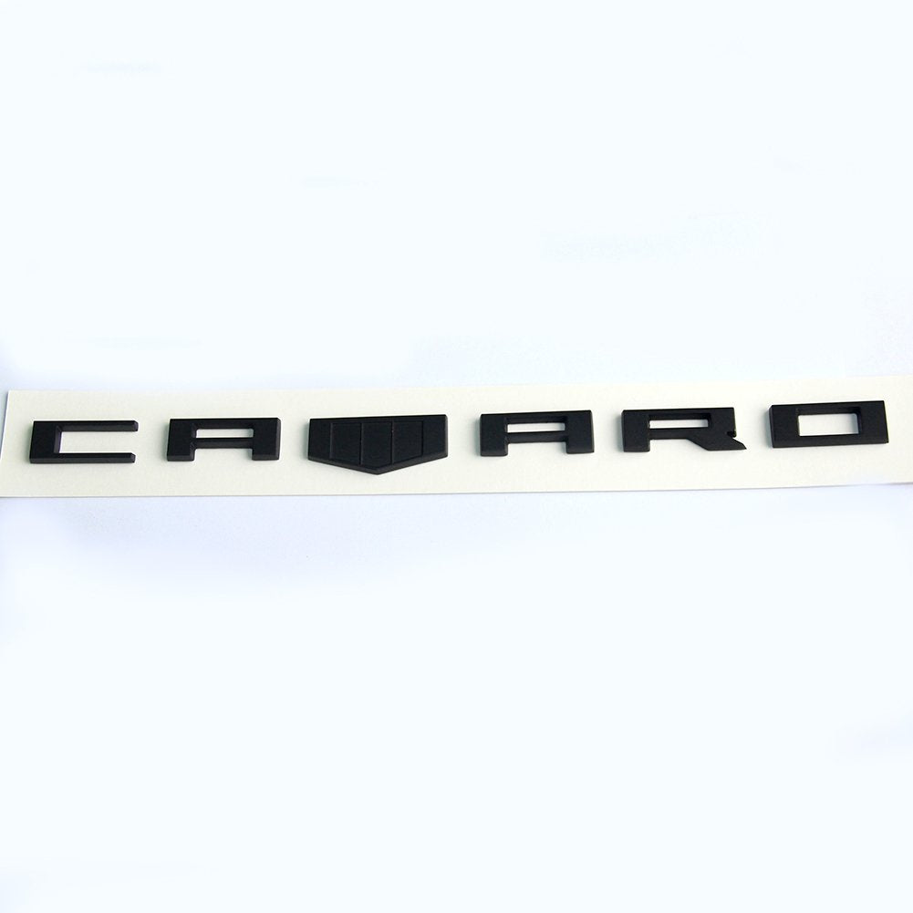 Yoaoo 2X OEM Camaro Emblem Badges 3D Letter for Camaro Rs Ss Zl1 Z28 Chevy Redline Style Matte Black