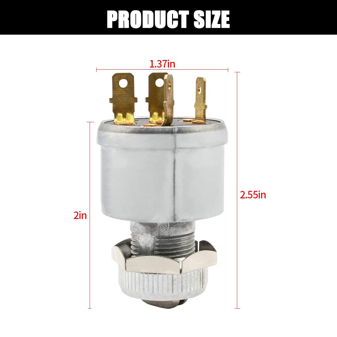 Ezgo Txt Ignition Switch, Starter Switch Key Fits Golf Cart 33639-G01