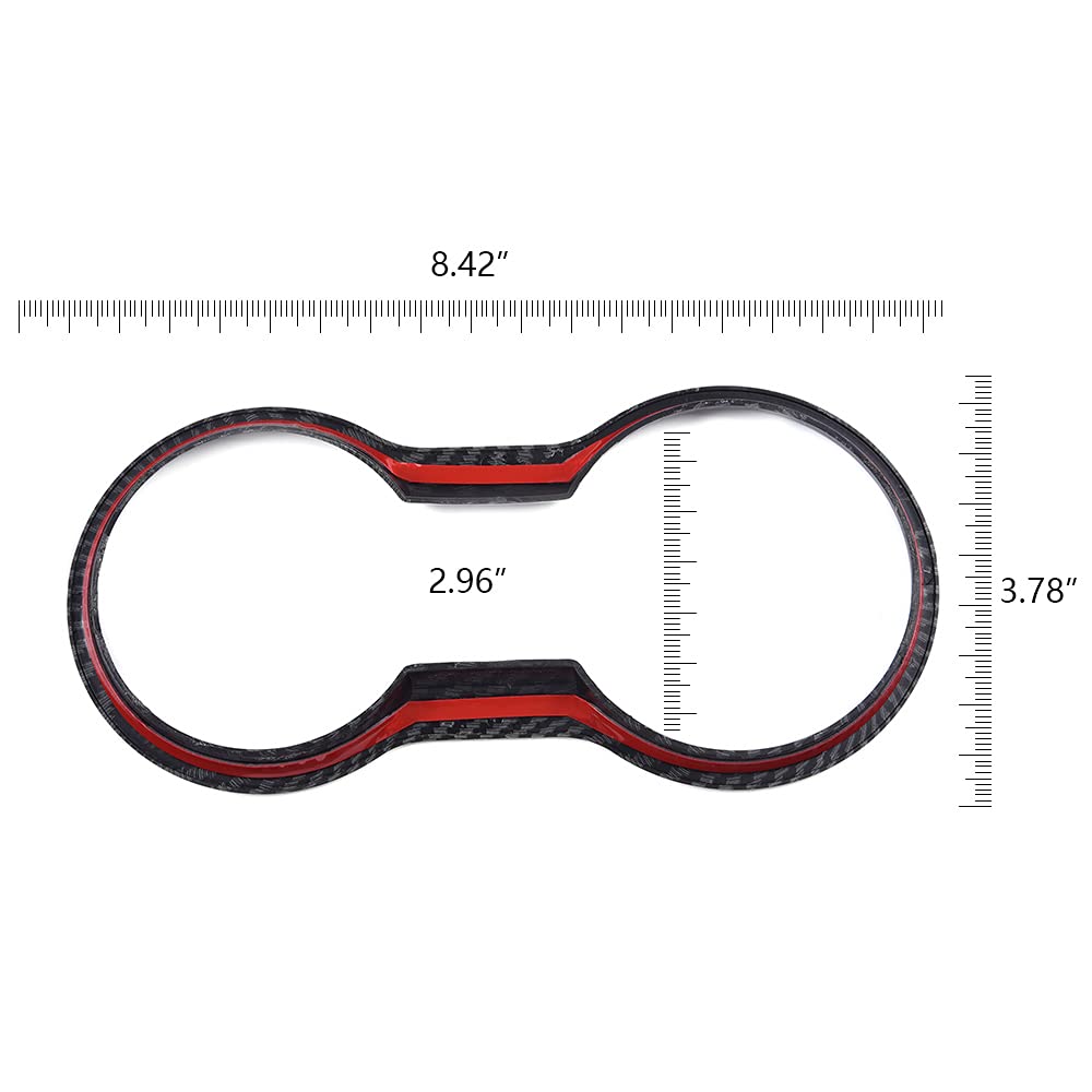 Pit66 Cup Holder Trim Cover, Compatible With 2015-2022 Ford Mustang