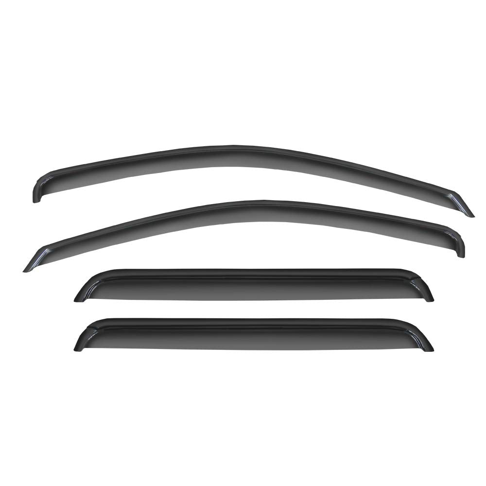 Gldifa Smoke Sun/Rain Guard Window Visors Compatible With 2005-2010 Jeep Grand Cherokee Wind Deflector 4Pcs 94243