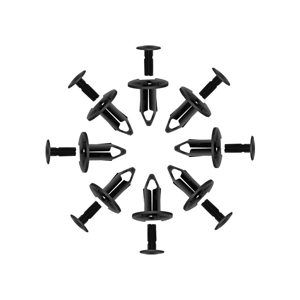 KEMIMOTO 100 PCS 8mm Plastic Push Rivets Car Clips Push-Type Nylon Bumper Fastener Rivet Expansion Screws Replacement Kit Compat