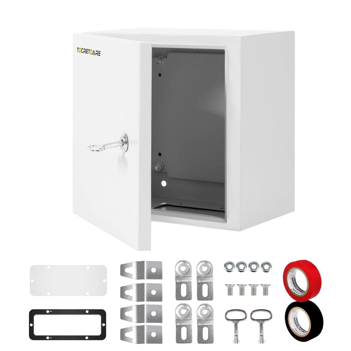 Tocretoare Outdoor Electrical Junction Box, 12 X 12 X8'' Nema 4X Enclosure Box, Wall Mounted Ip66 Waterproof & Dustproof Lockable Metal Junction Box