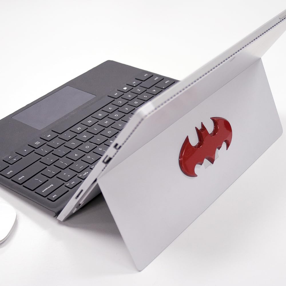 Fan Emblems Batman 3D Car Badge - 1989 Batwing Logo (Red Chrome: 3.8 X 1.8 X 0.2 Inches)