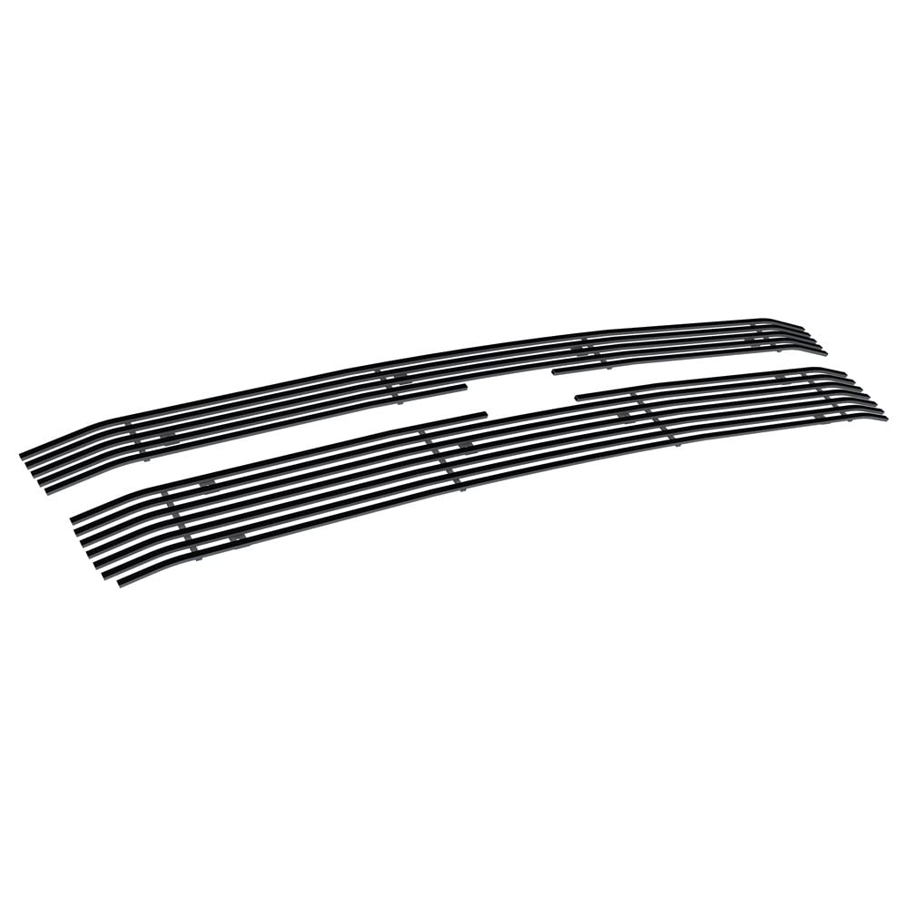 Aps Compatible With Chevy Silverado 2500 Hd 3500 Hd 2011-2014 Main Upper Stainless Steel Black 8X6 Horizontal Billet Grille Inse