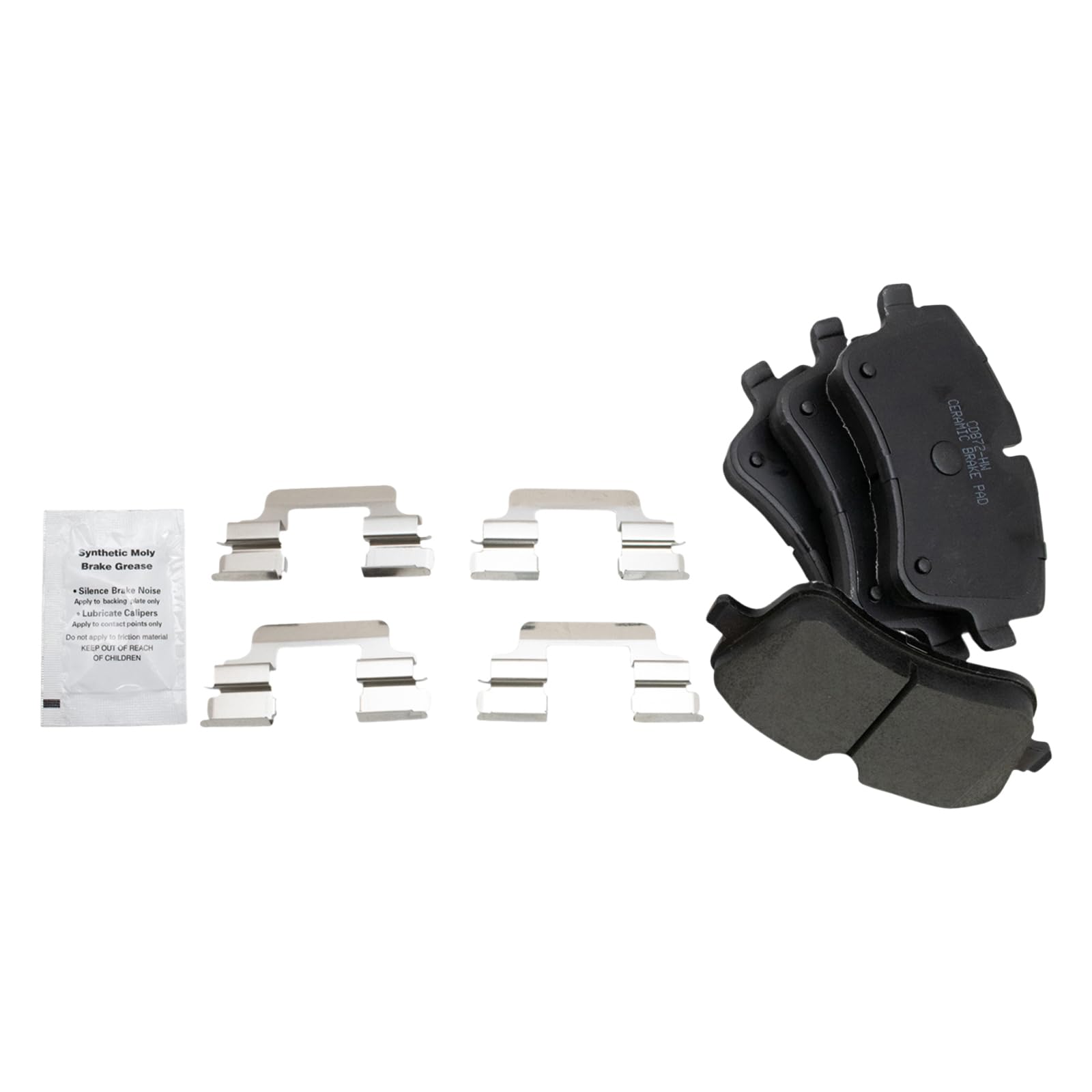 TRQ Front Brake Pads Ceramic Compatible with 2002-2005 Mercedes-Benz C230 2001-2005 C240 2006-2007 C280 C320 C350 2003-2005 CLK3