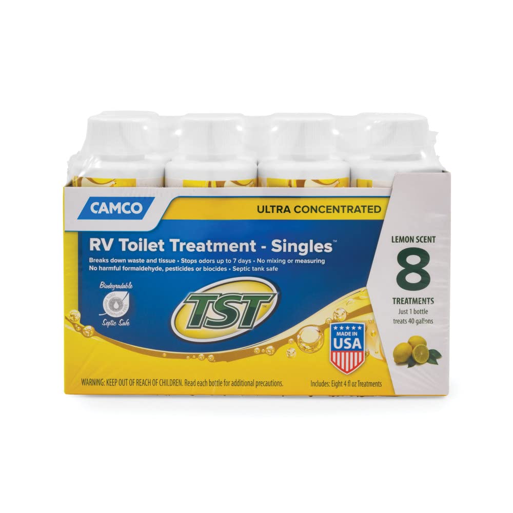 Camco TST MAX RV Toilet Treatment - Formaldehyde Free - Breaks Down Waste And Tissue - Septic Tank Safe - Treats up to 8 - 40 Ga
