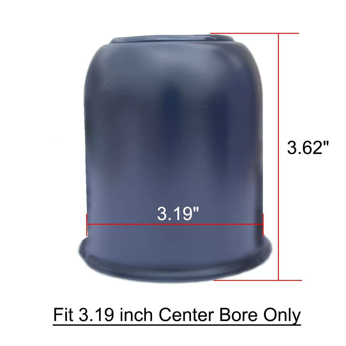 AYZH 2 Pack 3.19 Inch Center Caps Push Through for Trailer Truck RV Wheel Rims 3.19'' Center Bore Black Steel