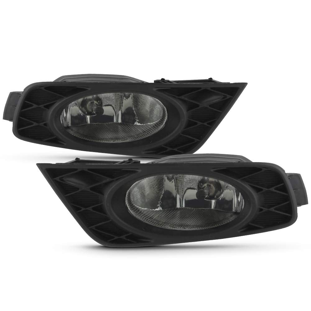 Acanii - For 2008-2010 Honda Odyssey Smoked Lens Bumper Fog Lights Driving Lamps W/Switch And Bulbs Assembly Left+Right