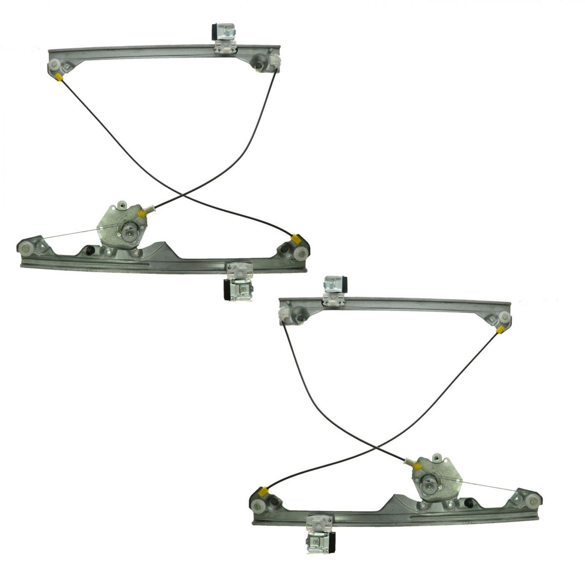 Trq Front Manual Window Regulator Set Compatible With 2007-2013 Chevrolet Silverado 1500 2007-2014 Silverado 2500 Hd Silverado 3