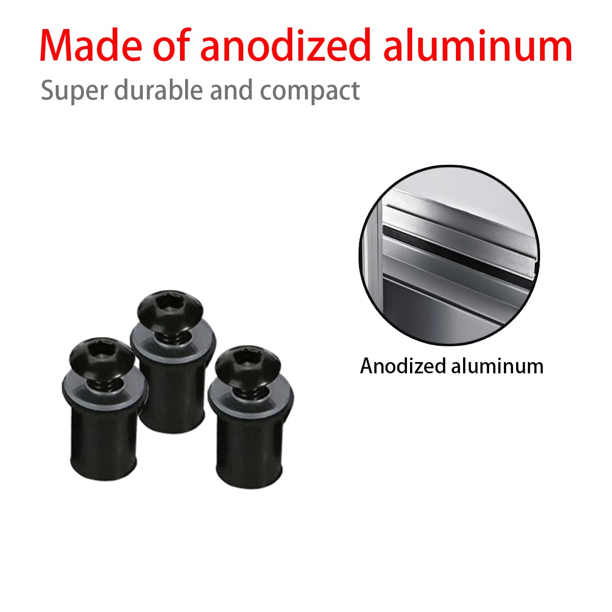 10Pcs Motorcycle Windshield Bolts Screws Kit, Aluminum Alloy Motorbike Windscreen Body Mounting Bolts Nuts, Compatible With Motorcycle Cowls Well Nuts Fairing Fasteners Screw (Black)