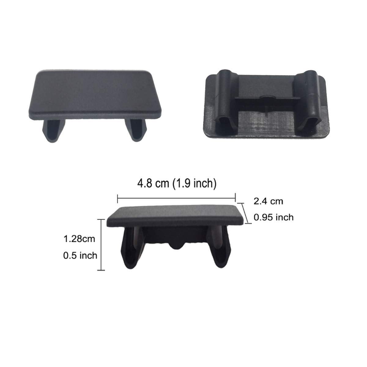 6 Pcs Rocker Switch Panel Cover Hole Cover For Empty Slot Black Plastic